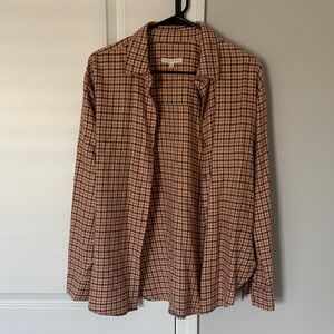 Rails Plaid Button-Down Shirt in Orange and Navy